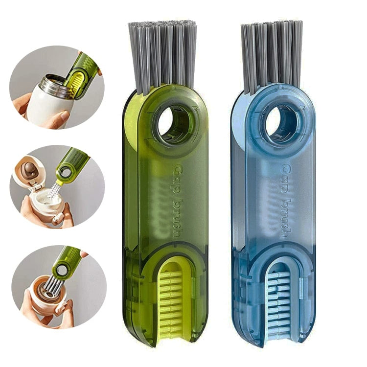 3 In 1 U shaped Cup Lid Cleaning Brush Water Bottle Cover Groove Cleaner, B Gray, B Blue, B Green
