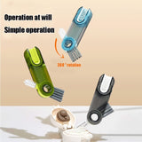 3 In 1 U shaped Cup Lid Cleaning Brush Water Bottle Cover Groove Cleaner, B Gray, B Blue, B Green