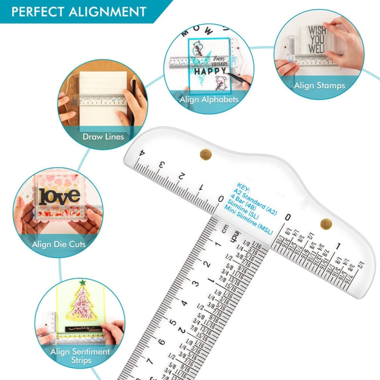 Plastic T-Square Ruler Learning Stationery Ruler