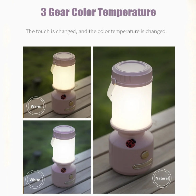 Tripolar Dimmable LED Bedside Night Light Camping Decorative Ambient Light