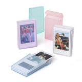 3 inch Ice Cream Glitter Photo Box Celebrity Photo Card Storage Box For Polaroids, Transparent, Pink, Purple, Blue, Green