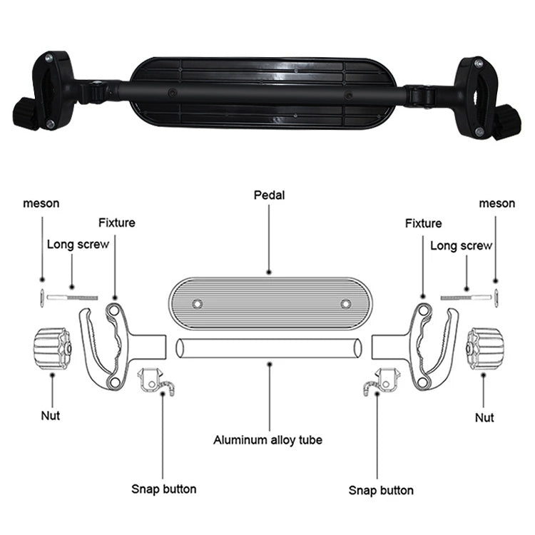 Baby Stroller Accessories Adjustable Pedal Footrest Highchair Footboard