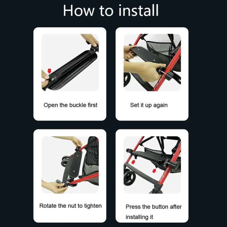 Baby Stroller Accessories Adjustable Pedal Footrest Highchair Footboard