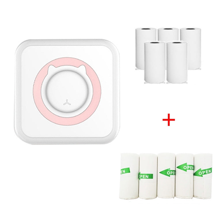 C15 Mini Student Bluetooth Inkless Photo Label Thermal Printer, Green+5 Paper, Pink+5 Paper, Green+5 Stickers, Pink+5 Stickers, Green+10 Paper, Pink+10 Paper, Green+5 Stickers+5 Paper, Pink+5 Stickers+5 Paper, Green+5 Stickers+5 Paper+3 Color Paper    ...