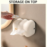 Cloud Tissue Box Tabletop Cream Style Wall Hanging Plastic Napkins Holder