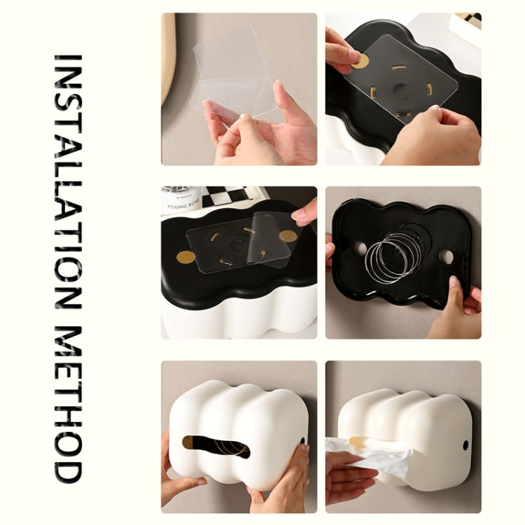 Cloud Tissue Box Tabletop Cream Style Wall Hanging Plastic Napkins Holder
