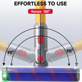 Vacuum Cleaner Floor Brush Head With Green Light, For Dyson  V7 / V8 / V10 / V11 / V15+Water Tank, For Dyson V10 Slim V12 Slim, For Dyson V7 V8 V10 V11 V15, For Dyson V10 Slim V12 Slim+Water Tank