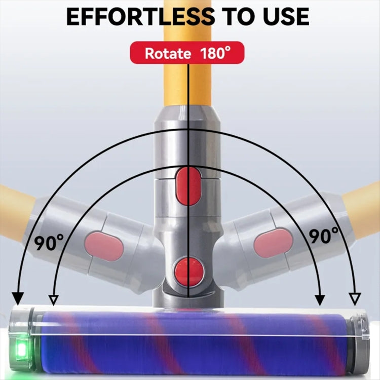 Vacuum Cleaner Floor Brush Head With Green Light, For Dyson  V7 / V8 / V10 / V11 / V15+Water Tank, For Dyson V10 Slim V12 Slim, For Dyson V7 V8 V10 V11 V15, For Dyson V10 Slim V12 Slim+Water Tank