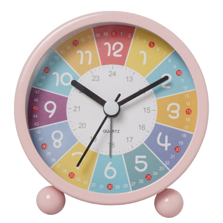 Children Educational Alarm Clock Desktop Mute Small Clock With Night Light, Yellow, Blue, Pink, White B, Blue B, Pink B