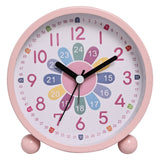 Children Educational Alarm Clock Desktop Mute Small Clock With Night Light, Yellow, Blue, Pink, White B, Blue B, Pink B
