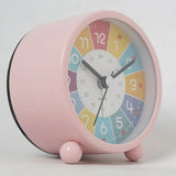 Children Educational Alarm Clock Desktop Mute Small Clock With Night Light, Yellow, Blue, Pink, White B, Blue B, Pink B