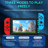 JOY-02 Gaming Left And Right Handle With RGB Lights Body Feel Bluetooth Gamepad For Switch / Switch OLED / Switch Pro / Switch Lite / Switch Joycon, Black, Grey