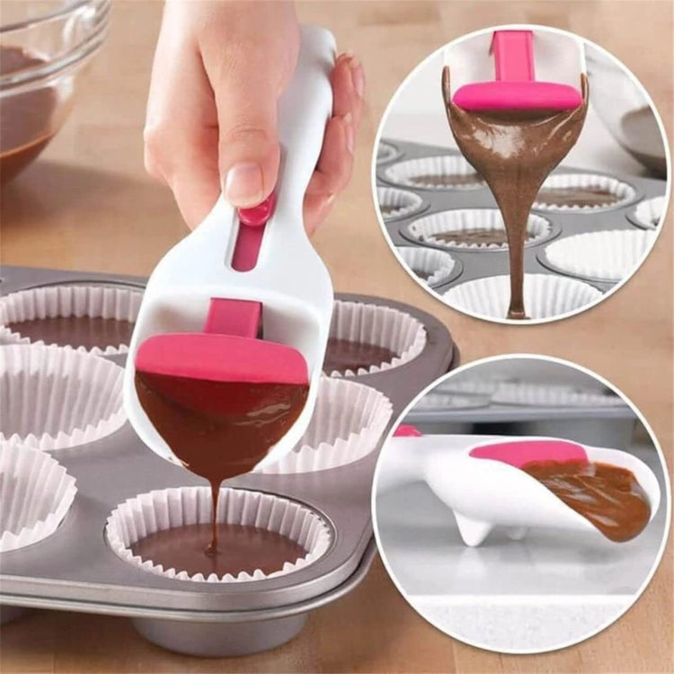 Cupcake Scoop Can Push Labor-saving Batter Chocolate Sauce Measuring Spoon