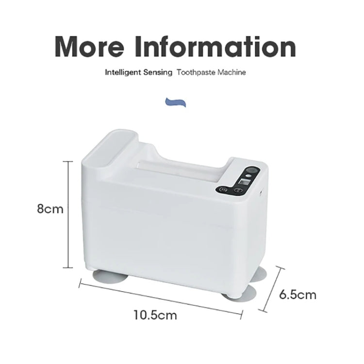 Smart Induction Toothpaste Squeezer Electric Automatic Toothpaste Dispenser, Battery White, Rechargeable White, Battery Silver, Rechargeable Silver