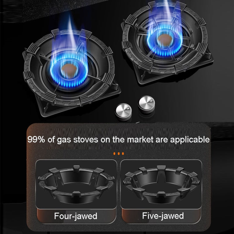 Kacheeg Household Gas Stove Gathering Fire Energy Saving Cover Kitchen Non-Slip Windscreen, Four-Jawed