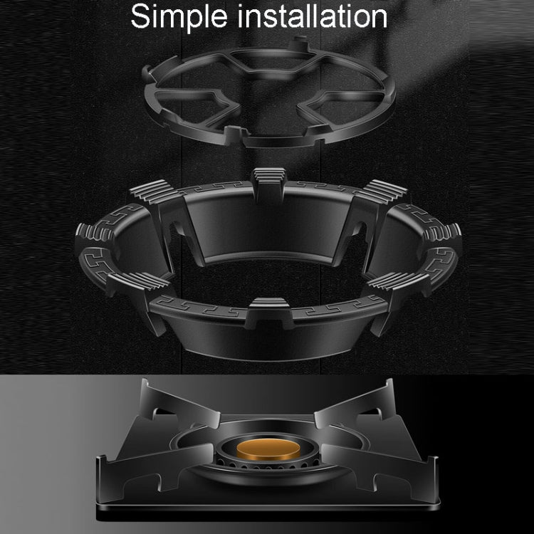 Kacheeg Household Gas Stove Gathering Fire Energy Saving Cover Kitchen Non-Slip Windscreen, Four-Jawed