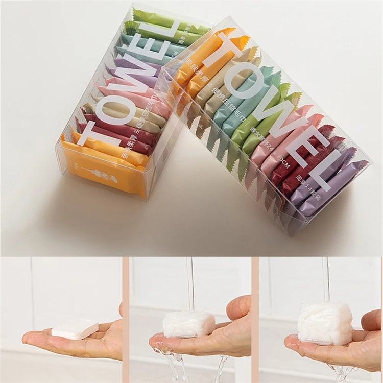 14pcs /Box Disposable Compressed Towel Portable Travel Washcloth Thickened Face Wipe Towel