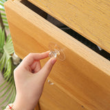 2pcs /Pack Invisible Cabinet Drawer Suction Cup Sticky Handle Acrylic Self-Adhesive Closet Glass Handle