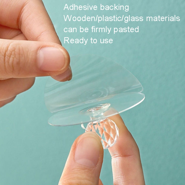 2pcs /Pack Invisible Cabinet Drawer Suction Cup Sticky Handle Acrylic Self-Adhesive Closet Glass Handle