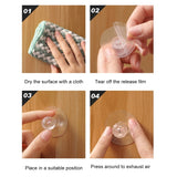 2pcs /Pack Invisible Cabinet Drawer Suction Cup Sticky Handle Acrylic Self-Adhesive Closet Glass Handle