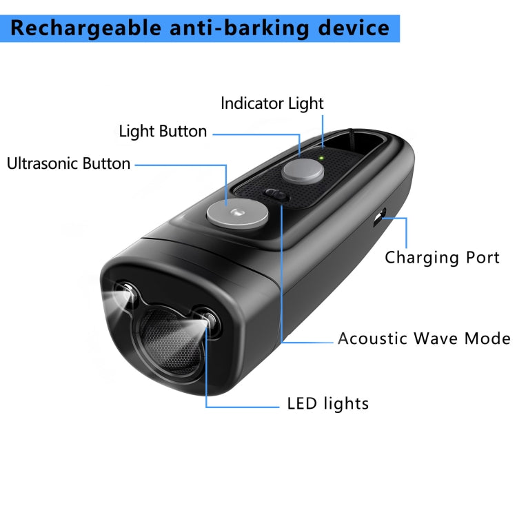 Ultrasonic Dog Repeller Stop Barker Pet Trainer, PU60