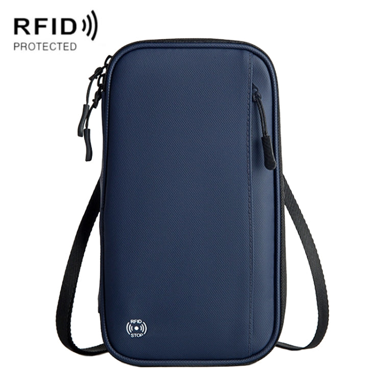 Travel Handheld ID Bag RFID Waterproof Multi-Card Neck Passport Case, Crossbody