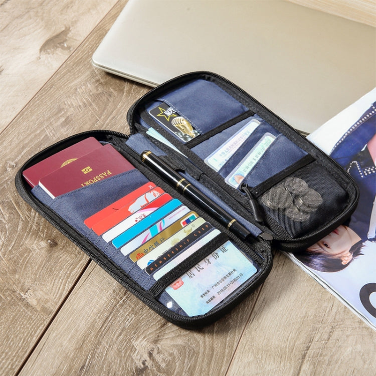 RFID Anti-Theft Certificate Storage Package Oxford Cloth Handheld Travel Passport Card Bag, Handheld