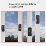 Children Window Safety Lock Limited Positioning Password Refrigerator Lock, 3-digit Password