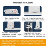 Children Safe Lock Door Handle Fixed Anti-Opening Lock, Anti-Opening Door Lock