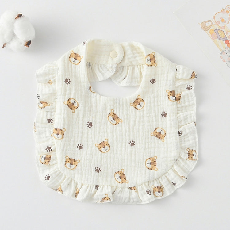 Baby Feeding Bib Ruffle Infants Saliva Towel Soft Cotton Burp Cloth, Yellow Lemon, Rabbit, Yellow Orange, Peach Heart, Mushroom Rabbit, Leaf Fruit, Little Pink Rabbit, Love, Dutch Flower, Floral, Pink Rose, Squirrel, Rainbow, Little Tiger              ...