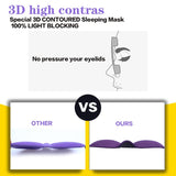 3D Adjustable Silicone Anti-slip Sleep Eye Mask Three-dimensional Memory Foam Eye Protection Mask