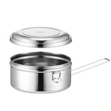 304 Stainless Steel Round Lunch Box, 14cm Single Layer, 16cm Single Layer, 14cm Double Layer, 16cm Double Layer