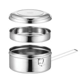 304 Stainless Steel Round Lunch Box, 14cm Single Layer, 16cm Single Layer, 14cm Double Layer, 16cm Double Layer