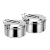 304 Stainless Steel Round Lunch Box, 14cm Single Layer, 16cm Single Layer, 14cm Double Layer, 16cm Double Layer
