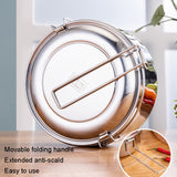 304 Stainless Steel Round Lunch Box, 14cm Single Layer, 16cm Single Layer, 14cm Double Layer, 16cm Double Layer
