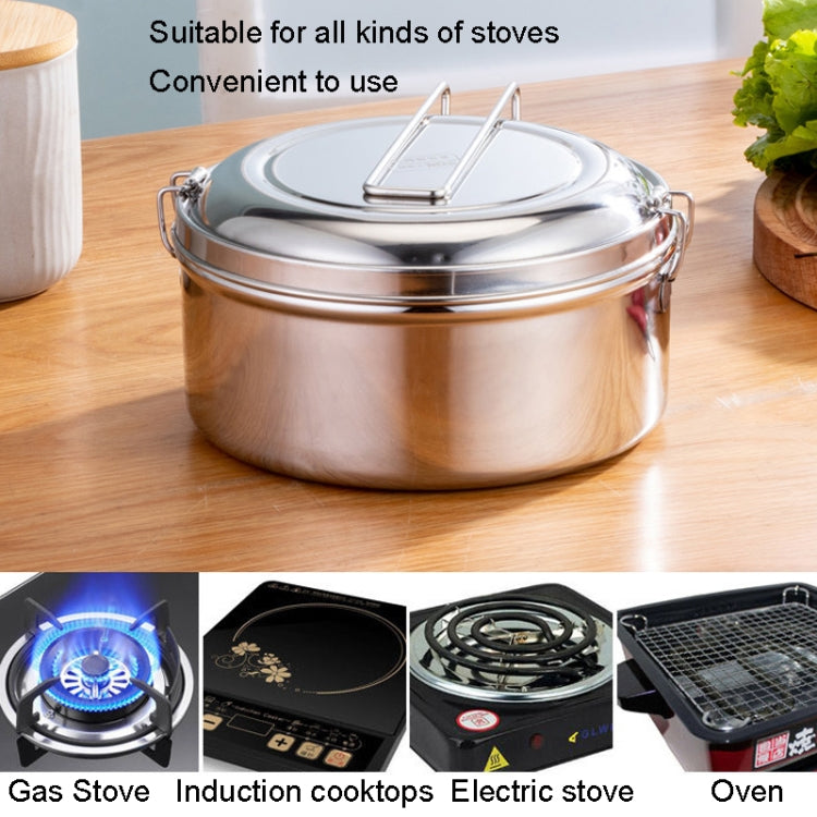304 Stainless Steel Round Lunch Box, 14cm Single Layer, 16cm Single Layer, 14cm Double Layer, 16cm Double Layer