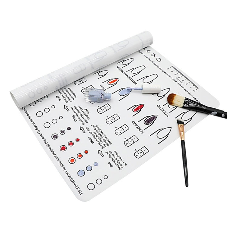 Silicone Manicure Pads Palette Practice Table Mats, 40x30x0.06cm