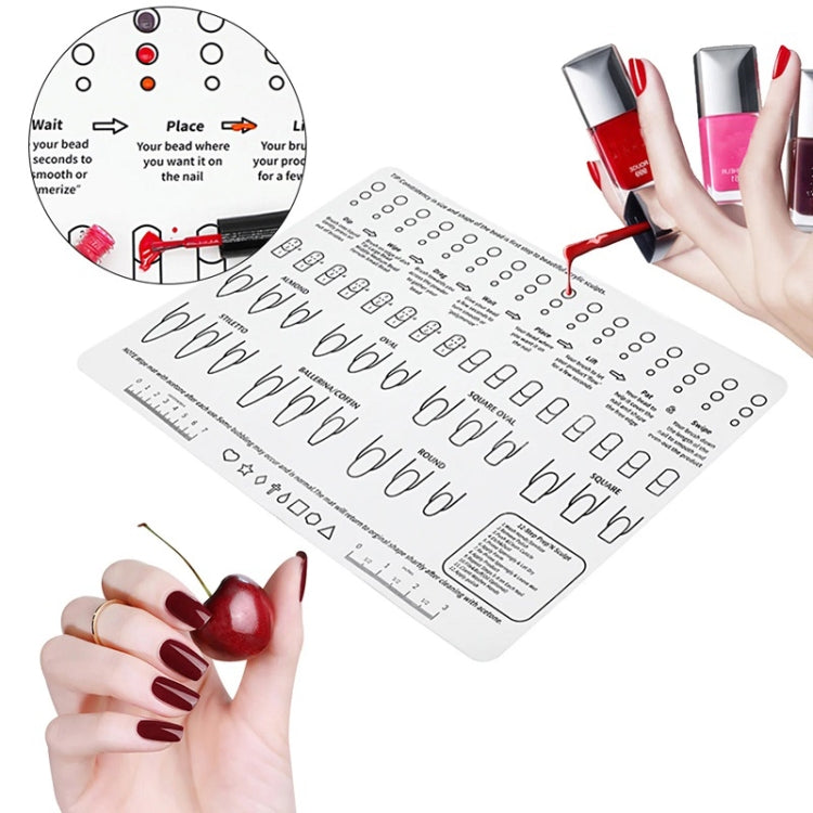 Silicone Manicure Pads Palette Practice Table Mats, 40x30x0.06cm