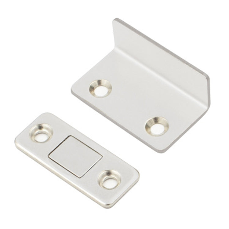 90 Degree No-Punch Invisible Door Suction Thin Section Wardrobe Sliding Door Magnetic Suction, Silver, Black