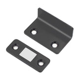 90 Degree No-Punch Invisible Door Suction Thin Section Wardrobe Sliding Door Magnetic Suction, Silver, Black