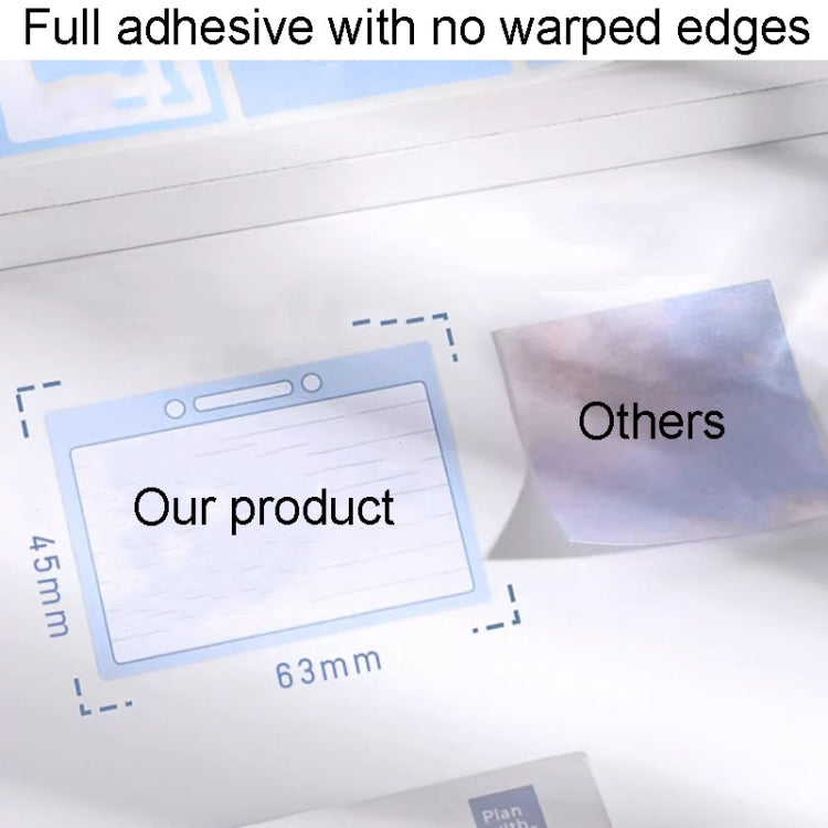 256pcs /Box Pull Out Sticky Notes Office Memo Ticket Paper