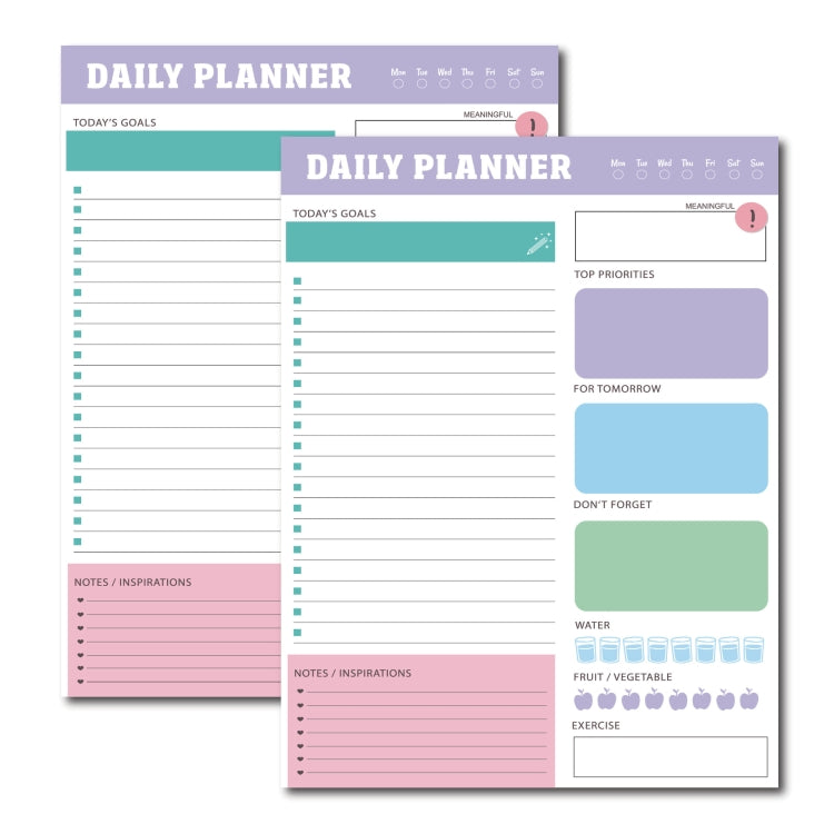 60pages /Book Weekly Planning Note Pad Schedule Time Management Planning Notebook, JH002