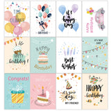 24pcs /Set Happy Birthday Greeting Card With Envelopes And Stickers Set, 24pcs /Set