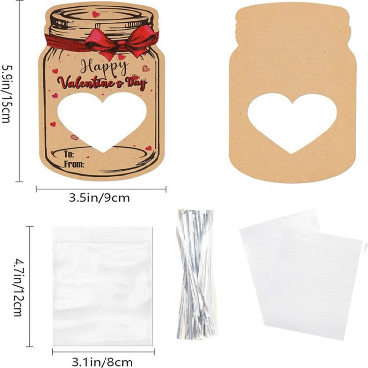 Valentine Day Bottle Shape Greeting Card Holiday Gift Exchange Card Kids Party Favor Message Card, 24pcs /Set, 48pcs /Set