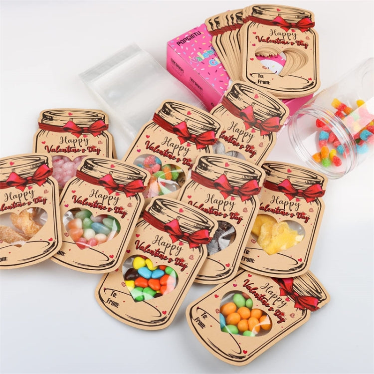 Valentine Day Bottle Shape Greeting Card Holiday Gift Exchange Card Kids Party Favor Message Card, 24pcs /Set, 48pcs /Set