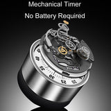 Kitchen Stainless Steel Mechanical Timer Student Time Management Reminder Baking Alarm Clock