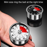 Kitchen Stainless Steel Mechanical Timer Student Time Management Reminder Baking Alarm Clock
