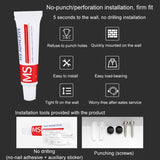 Thickened Solid Hooks Toilet Clothes Hooks Aluminum Free Perforation Wall Clothes Hat Hanger, 9524