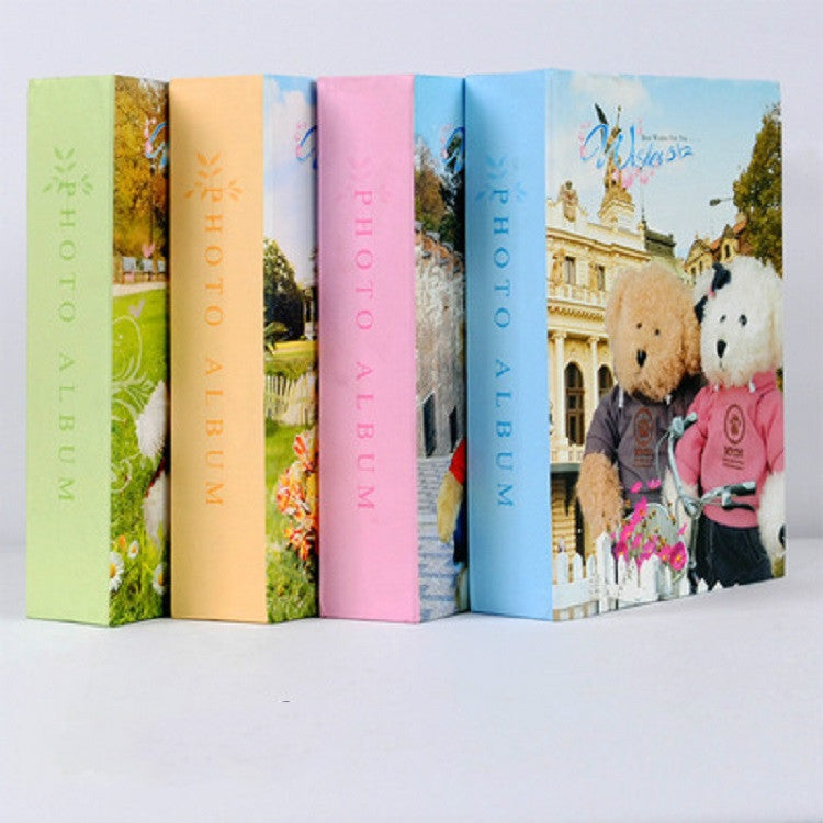 Photo Album 6 Inch 200 Sheets Without Boxing Simple Thin Film, Four Seasons Color Mixed Delivery, Bears Color Mixed Delivery, Flower Color Mixed Delivery, Flower 2 Color Mixed Delivery