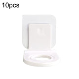 10pcs Toilet Shampoo Shower Gel Hanging Shelf No-Punch Bathroom Shelves, Transparent Patch Model, Silver Drawing Patch Model